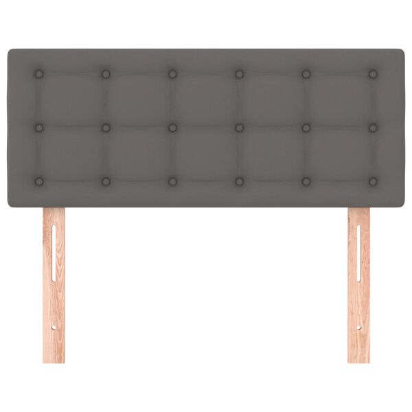 vidaXL T&ecirc;te de lit Gris 100x5x78/88 cm Similicuir