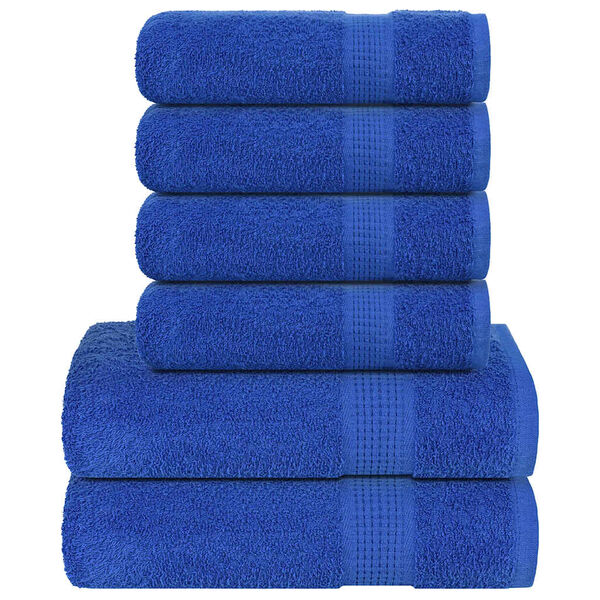vidaXL Ensemble de serviettes FROGN 6 pcs bleu 360 g/m²
