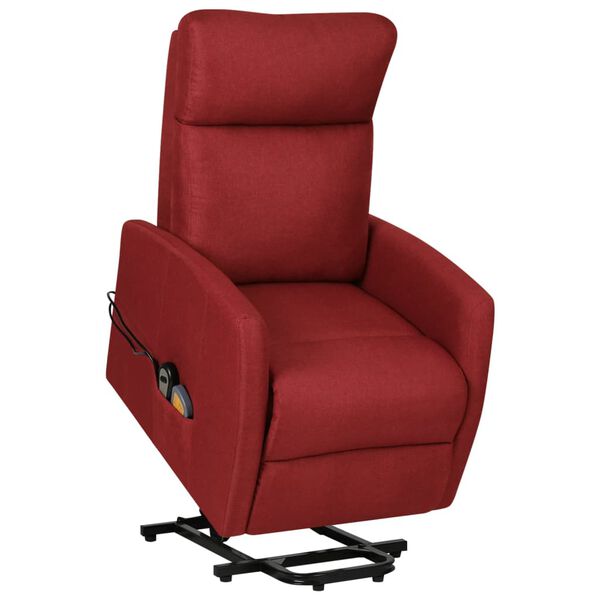 vidaXL Fauteuil de massage Rouge bordeaux Tissu