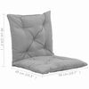vidaXL Coussins de chaise pivotante lot de 2 Gris 50 cm