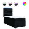 vidaXL Sommier &agrave; lattes de lit avec matelas Noir 100x200 cm Tissu