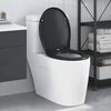 vidaXL Si&egrave;ge de toilette Noir 47 x 37 x 4 cm Duroplast