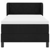 vidaXL Lit &agrave; ressorts avec matelas Noir 90 x 190 cm tissu