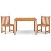 vidaXL Ensemble &agrave; manger de jardin 3 pcs Bois de teck massif