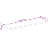 vidaXL Dessus de table 120x70x3,8cm rectangulaire bois massif manguier
