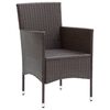 vidaXL Chaises &agrave; manger de jardin lot de 2 R&eacute;sine tress&eacute;e Marron