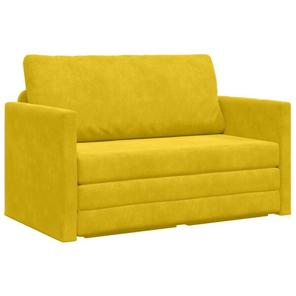 vidaXL Canap&eacute;-Lit 110cm Jaune tournesol Velours
