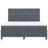vidaXL Lit &agrave; ressort LED avec matelas Gris fonc&eacute; 180 x 200 cm tissu