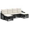 vidaXL Ensemble de canap&eacute; de jardin 6 pc Noir polyrotin