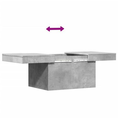 vidaXL Table basse gris béton 80x55x40 cm bois d'ingénierie