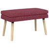 vidaXL Banc &agrave; double couche Bordeaux 80 x 40 x 47 cm Tissu