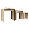 vidaXL Tables basses gigognes 3 pcs ch&ecirc;ne sonoma bois d'ing&eacute;nierie