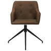 vidaXL Chaises pivotantes &agrave; manger lot de 2 marron tissu