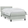 vidaXL Sommier &agrave; lattes de lit et matelas gris clair 80x210 cm velours