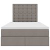 vidaXL Lit avec rangement et matelas Taupe 120 x 200 cm Polyester