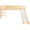 vidaXL Lit mezzanine d'enfants toboggan et échelle bois pin 97x208 cm