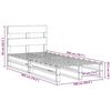 vidaXL Cadre de lit sans matelas cire marron 100x200cm bois pin massif