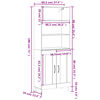 vidaXL Buffet haut Blanc 69,5x34x180 cm Bois d'ing&eacute;nierie