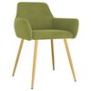 vidaXL Chaises &agrave; manger lot de 2 vert clair velours