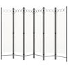 vidaXL Cloison de s&eacute;paration 6 panneaux Blanc 240x180 cm