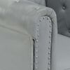 vidaXL Canap&eacute; Chesterfield &agrave; 2 places Gris Cuir v&eacute;ritable