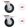 vidaXL 12 pcs Roulettes pivotantes 125 mm