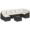 vidaXL Ensemble de Canap&eacute;s avec coussin 8 pcs Noir polyrotin