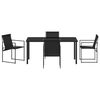 vidaXL Ensemble de salle &agrave; manger pour jardin 5 pcs Noir