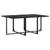vidaXL Ensemble &agrave; manger de jardin 11 pcs noir r&eacute;sine tress&eacute;e