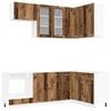 vidaXL Unit&eacute; de cuisine LYON 8 pcs Bois ancien Bois d'ing&eacute;nierie