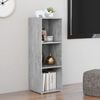vidaXL Meuble TV gris béton 107x35x37 cm bois d’ingénierie