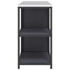 vidaXL Ensemble de rangement cuisine avec &eacute;tag&egrave;re 2 pcs Anthracite