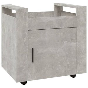 vidaXL Chariot de bureau Gris b&eacute;ton 60x45x60 cm Bois d'ing&eacute;nierie