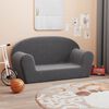 vidaXL Canap&eacute; pour enfants 2 places anthracite peluche douce