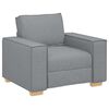 vidaXL Canap&eacute; 3 pcs Gris clair 220 x 80 x 84 cm Tissu en lin m&eacute;lang&eacute;