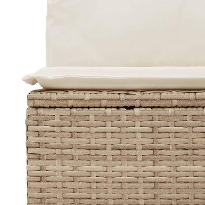 vidaXL Salon de jardin avec coussins 12 pcs beige résine tressée