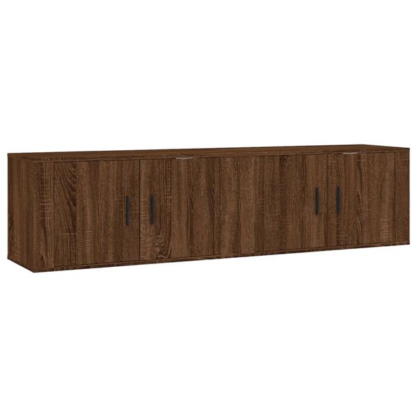 vidaXL Meubles TV muraux 2 pcs ch&ecirc;ne marron 80x34,5x40 cm