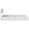 vidaXL Lit de Rangement Blanc 150 x 200 cm Bois d'ing&eacute;nierie