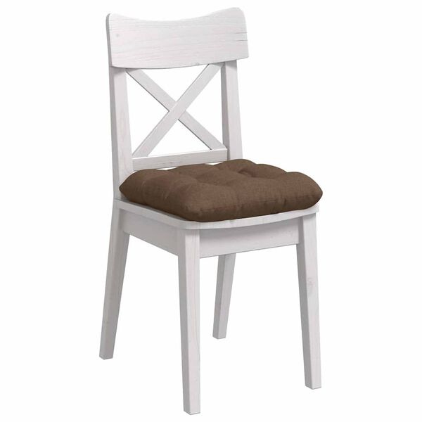 vidaXL Coussins de si&egrave;ge 4 pcs Marron 40 x 40 x 12 cm tissu