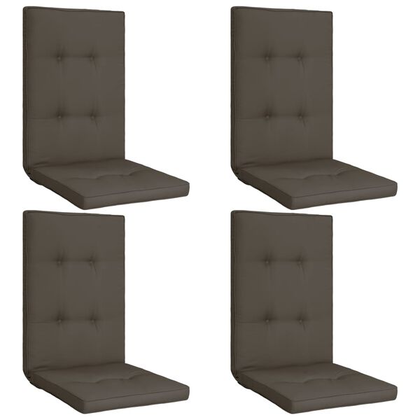 vidaXL Coussins de chaise de jardin lot de 4 Anthracite 120x50x5 cm
