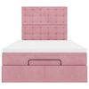 vidaXL Cadre de lit ottoman avec matelas rose 120x200 cm velours