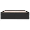 vidaXL Cadre de lit sans matelas noir 200x200 cm