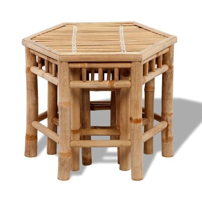 vidaXL Tabourets de jardin lot de 3 bambou