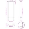 vidaXL Pieds de table console Noir 2 pi&egrave;ces 38 x (72-73) cm Acier