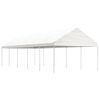 vidaXL Belv&eacute;d&egrave;re avec toit blanc 11,15x4,08x3,22 m poly&eacute;thyl&egrave;ne