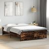 vidaXL Cadre de lit sans matelas ch&ecirc;ne fum&eacute; 120x200 cm