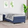 vidaXL Sommier &agrave; lattes de lit avec matelas Bleu 80x200 cm Tissu
