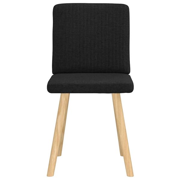vidaXL Chaises &agrave; manger lot de 2 noir tissu