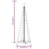 vidaXL Sapin de No&euml;l c&ocirc;ne 84 LED blanc chaud D&eacute;coration 50x150 cm