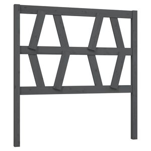 vidaXL T&ecirc;te de lit Gris 96x4x100 cm Bois massif de pin